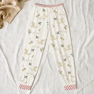 Family Name Word Christmas Theme - Personalized Sweatpants, Lounge Pants With Pockets