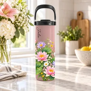 Custom Birth Flower & Name For Her, Coworkers, Friends, Teacher - Personalized 30oz Tumbler