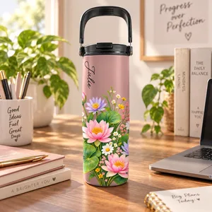 Custom Birth Flower & Name For Her, Coworkers, Friends, Teacher - Personalized 30oz Tumbler