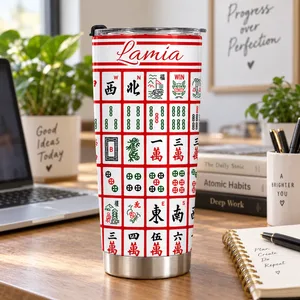 Custom Monogram, Name Gift For Mahjong Lovers - Personalized Tumbler