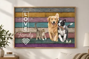 Family Crossword Art - Created In A Moment, Treasured Forever - Personalized Poster/Canvas Prints - Gift For Family Members, Mom and Dad