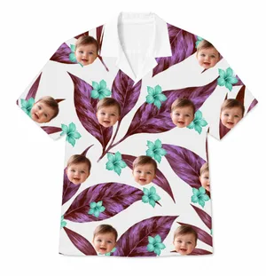 Custom Hawaii In The Air Face Human Photo Family Hawaii Shirt