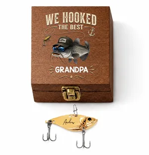 We Hooked The Best Dad - Personalized Metal Fish Lure Set