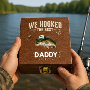 We Hooked The Best Dad - Personalized Metal Fish Lure Set