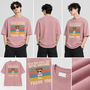 Dear Dad, Great Job We're Awesome Thank You Young Version - Personalized Custom T Shirt - Father's Day Gift for Dad, Papa, Grandpa, Daddy, Dada
