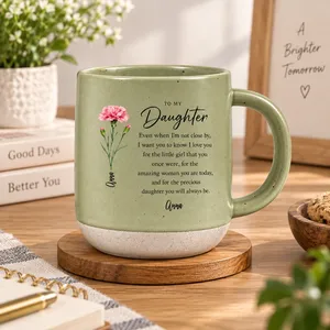 To My Daughter I Love You - Personalized Flower Mug - Gift For Daughter