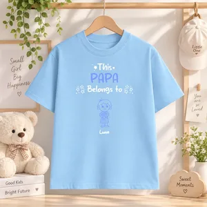 This Grandpa Dad Belongs To Family Kids & Pets - Personalized T-Shirt - Gift For Dad