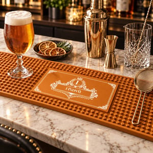 Monogram Vintage Monogram Initial Name - Personalized Bar Mat