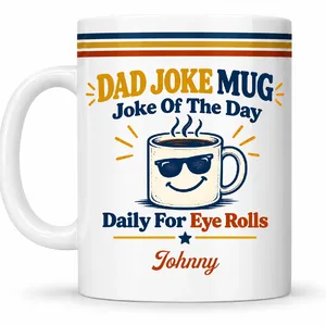 Daily Dad Jokes Interactive QR Code - Personalized Mug