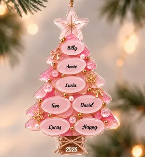 3D Sea Glass Christmas Tree - Personalized Custom Shaped Acrylic Ornament