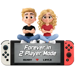 Forever In 2 Player Mode - Personalized Custom Shaped 2-Layered Wooden Plaque