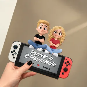 Forever In 2 Player Mode - Personalized Custom Shaped 2-Layered Wooden Plaque