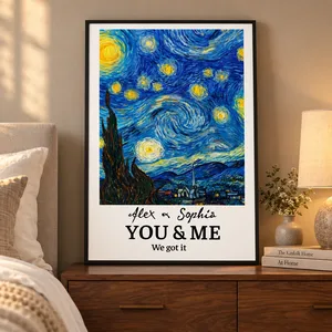Van Gogh Wall Art You & Me We Got This - Personalized Photo Poster - Anniversary Gifts