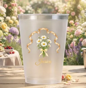 Birth Month Flower Gift For Her - Personalized Party Cup