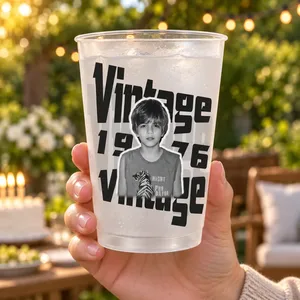 Birthday Party Favors Custom Vintage Photo And Year, Childhood Photo - Personalized Cups