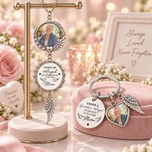 I Have An Angel Watching Over Me - Personalized Photo Car Ornament