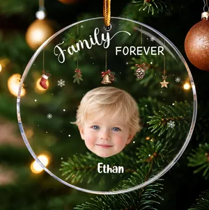 Family Forever Scrabble Custom Name - Personalized Acrylic Ornament