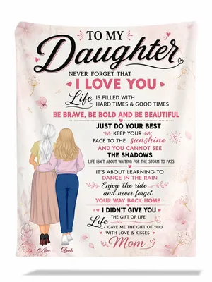 To My Daughter Never Forget That I Love You - Personalized Daughter Blanket