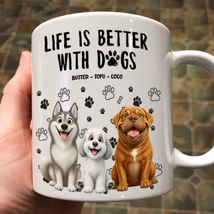 Better With My Dogs - Personalized Mug