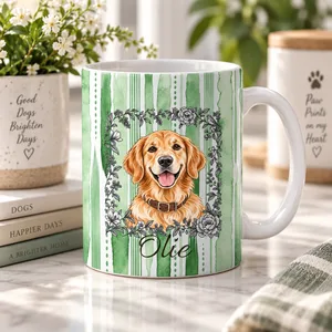 Custom Pet Portrait Watercolor New Version Gift For Dog Lover, Cat Lover - Personalized Mug