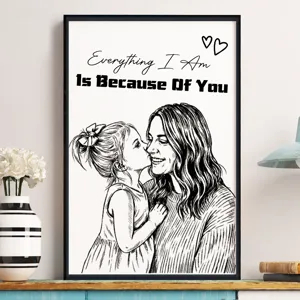 Custom Photo Mother's Day Gift For Mum, Mom, Wife - Personalized Poster