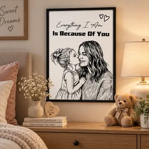 Custom Photo Mother's Day Gift For Mum, Mom, Wife - Personalized Poster