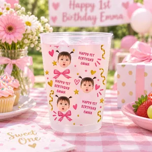 Kid Birthday Party Favors Cup, Family Birthday - Custom Cute Face - Personalized Cups