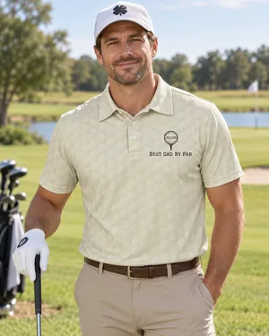 Best Dad By Par, Best Grandpa By Par - Personalized Polo Shirt