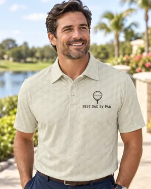 Best Dad By Par, Best Grandpa By Par - Personalized Polo Shirt