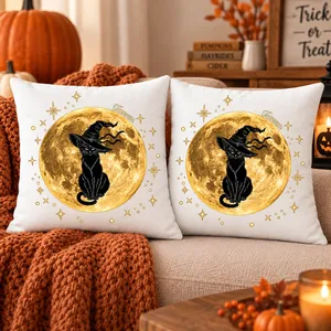 Personalized  Pillow Cover Custom Name and Background Design Halloween Gift