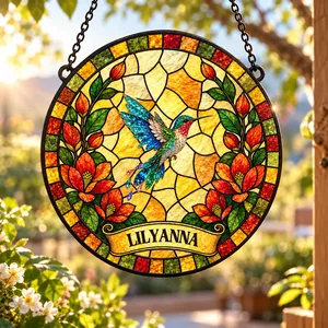 Custom Animal & Bird Stained Glass - Personalized Window Hanging Suncatcher - Gift For Nature & Animal Lovers