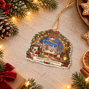 Personalized Ceramic Ornament Custom Name Christmas Art Studio Painter Holiday Keepsake