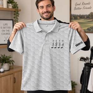 Best Dad Grandpa By Par Golf Clubs - Personalized Polo Shirt
