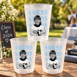 Senior Graduation Photo Cup – Custom Portrait Personalized Frosted Cup Gift