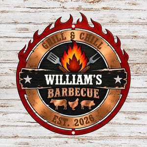 Smoke House & Grill - Personalized Metal Sign