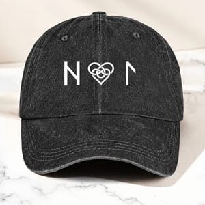 Name In Runes Viking - Personalized Distressed Denim Cap