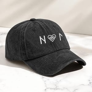 Name In Runes Viking - Personalized Distressed Denim Cap