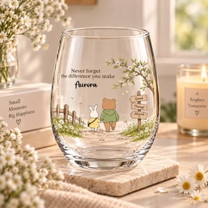Never Forget The Difference You Make. Personalized Glass Cup. Gift For Teachers, Mentors, Coworkers