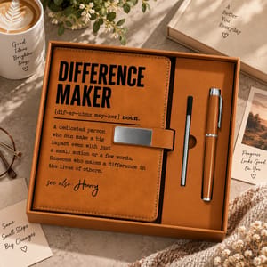 Personalized Leather Notebook - Gift For Teachers, Mentors, Coworkers