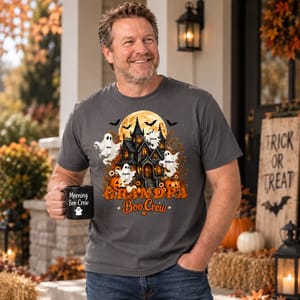 Haunted House Pumpkin T Shirt - Personalized Boo Crew Halloween Shirt Custom Family Characters With Names