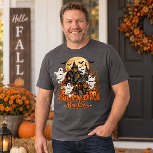 Haunted House Pumpkin T Shirt - Personalized Boo Crew Halloween Shirt Custom Family Characters With Names