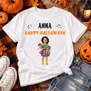 Personalized 3D Halloween Portrait Shirt – Custom Photo Halloween T-Shirt