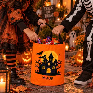 Halloween Candy Bag For Kids – Personalized Trick Or Treat Bucket Party Bag