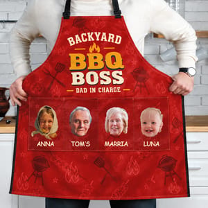 Custom Photo Best Grillin' Dad Ever We Love You - Personalized Apron