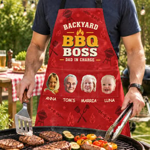 Custom Photo Best Grillin' Dad Ever We Love You - Personalized Apron