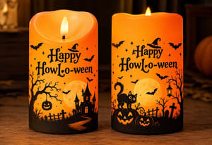 Halloween Decor For Dog Lover Happy Howloween - Personalized Candles