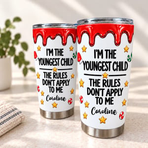 Personalized Middle Child Tumbler - Custom Name 20oz Stainless Steel Tumbler, Funny Child Christmas Gift