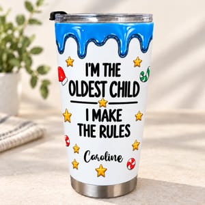 Personalized Middle Child Tumbler - Custom Name 20oz Stainless Steel Tumbler, Funny Child Christmas Gift