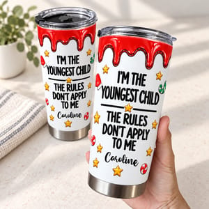 Personalized Middle Child Tumbler - Custom Name 20oz Stainless Steel Tumbler, Funny Child Christmas Gift
