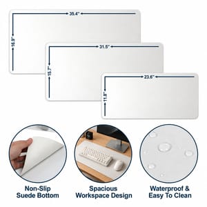 Moon Phase The Days You Became Our Dad Mom - Personalized PU Leather Desk Mat